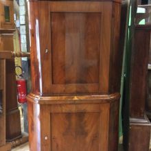 Eckschrank Mahagonie Biedermeier 1